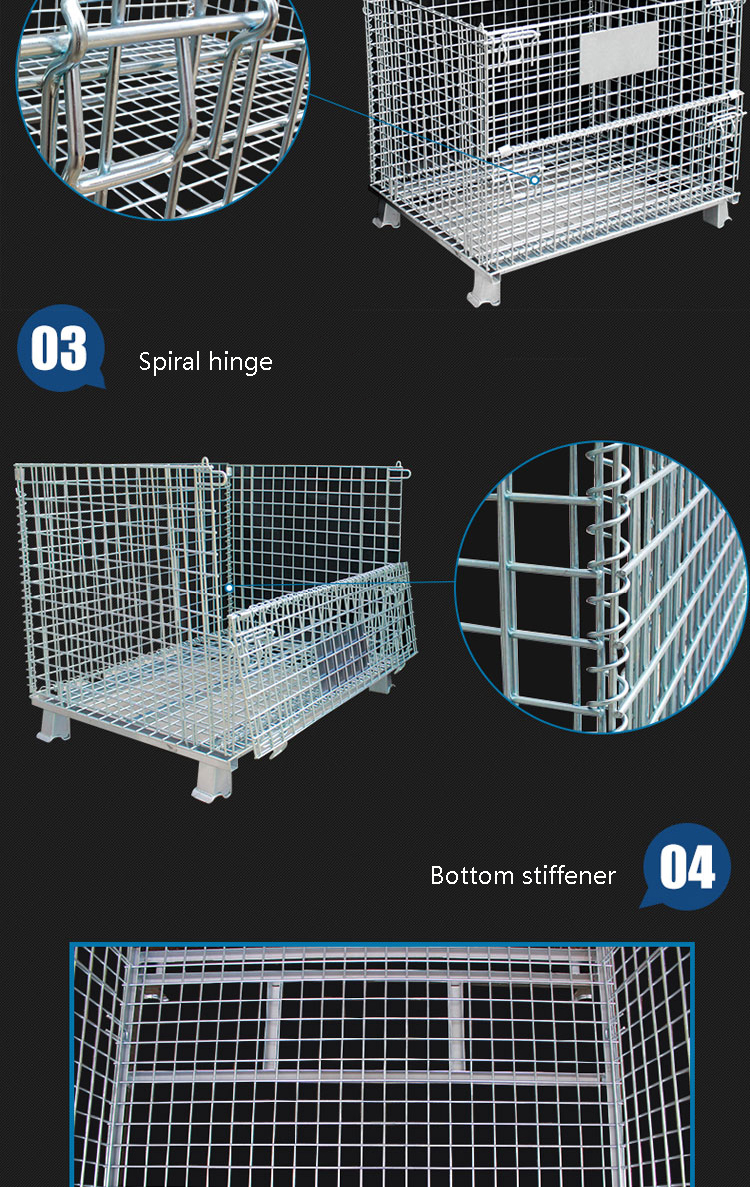 Wire mesh container details