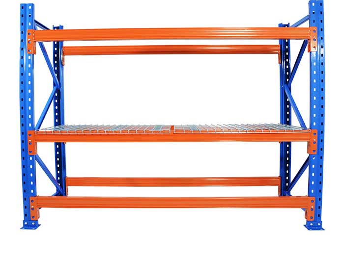 Why is the conventional standard color of storage shelves blue and orange