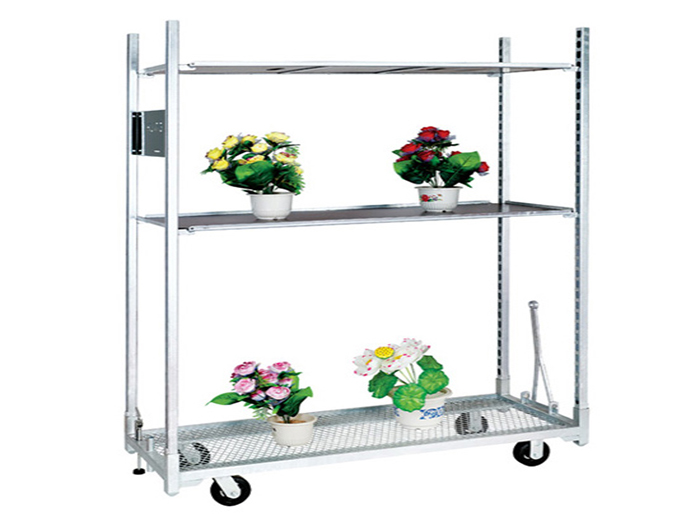 Newest Design Metal Greenhouse Flower Plant Transport Trolley Cart