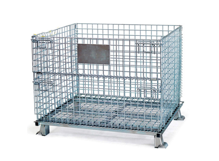 Wire Mesh Warehouse Cage Container Trolley