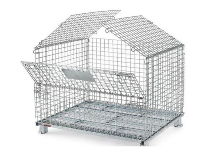 Metal Wire Mesh Cages Foldable Pallet Container