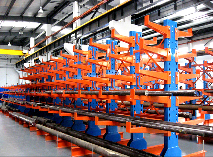 Warehouse Cantilever Racking System Steel Pipe Storage Rack