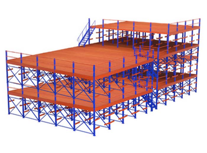 Adjustable Industrial Warehouse Storage Steel Floors Mezzanine Pallet Rack