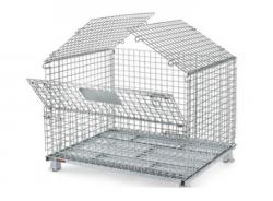 Metal Wire Mesh Cages Foldable Pallet Container