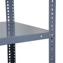 Slotted Angle Shelving Metal Storage Rack with MDF Shelves