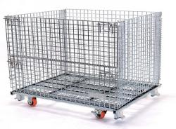 Warehouse Industrial Wire Mesh Storage Cage with Wheels